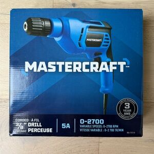 Mastercraft Blue Corded Drill